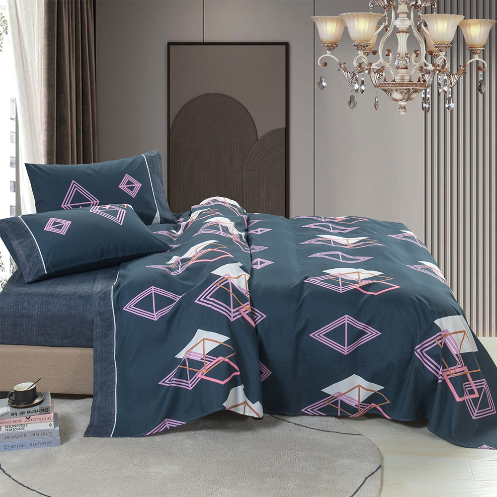 99,99% Polyester Twill Disserse Printed 4 PCS Sheets Sheets Set