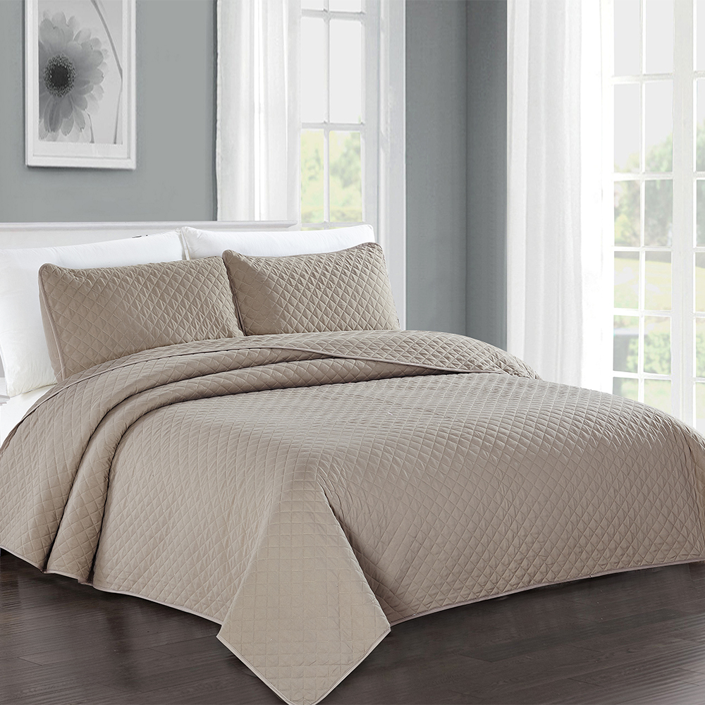 99,99% Polyester Solid 3 PCS Selimut Penutup Bed